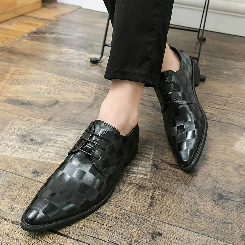 Plus Size Pointed Leather Shoes Fashion Men Beyond Trends Hub