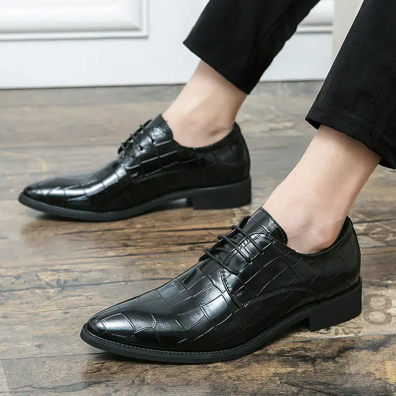 Plus Size Pointed Leather Shoes Fashion Men Beyond Trends Hub