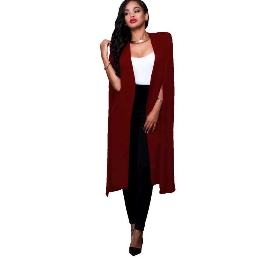 Plus size women’s blazer - Wine red / 3XL
