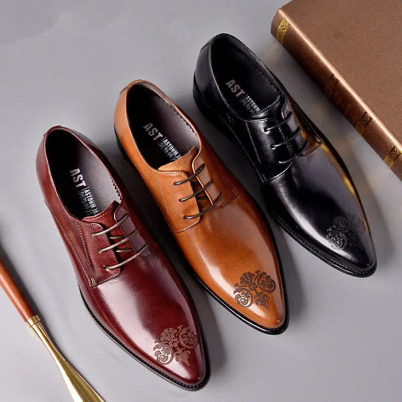 Pointed carved leather shoes Beyond Trends Hub