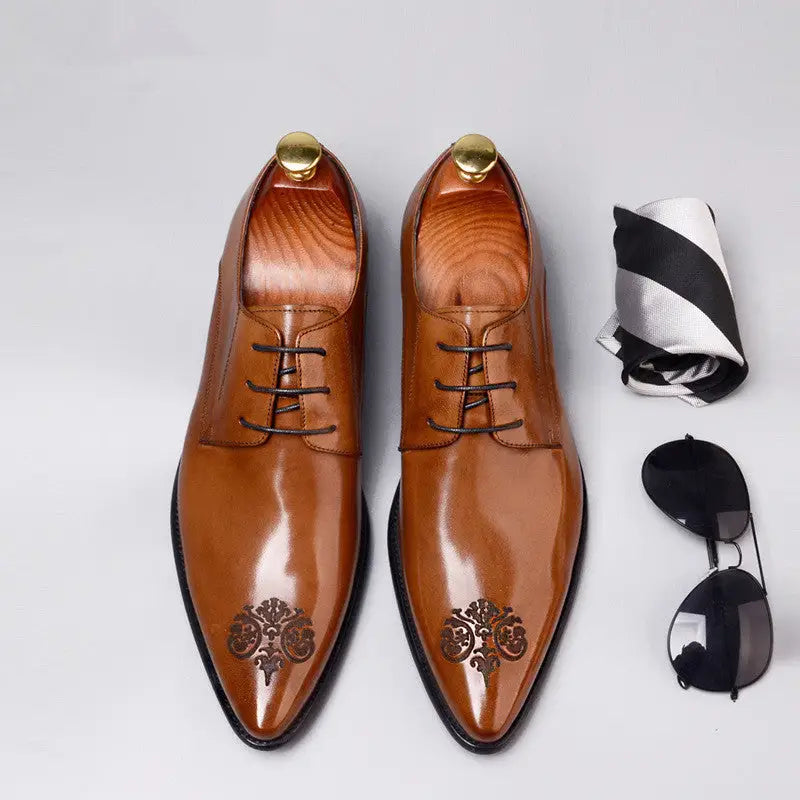 Pointed carved leather shoes Beyond Trends Hub