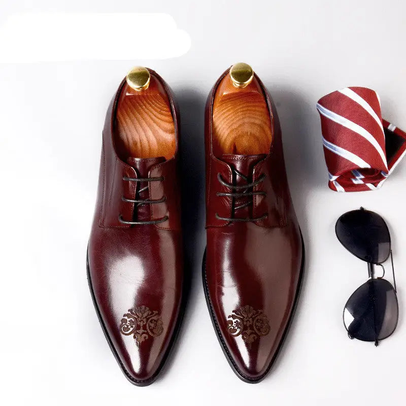 Pointed carved leather shoes Beyond Trends Hub