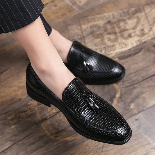 Pointed Men's Slip On Leather Shoes Beyond Trends Hub
