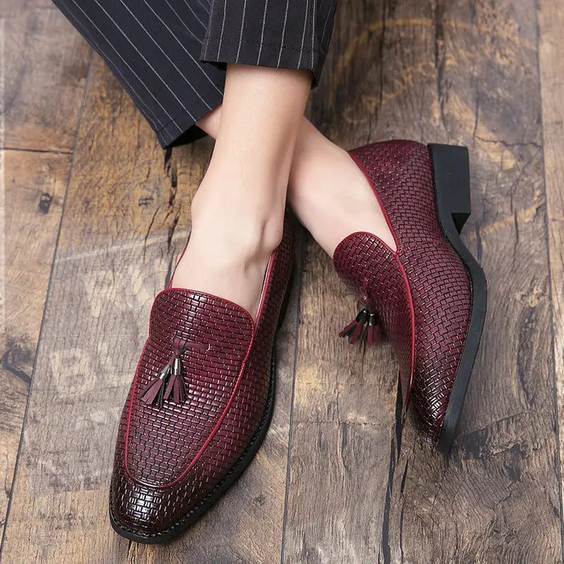 Pointed Men's Slip On Leather Shoes Beyond Trends Hub