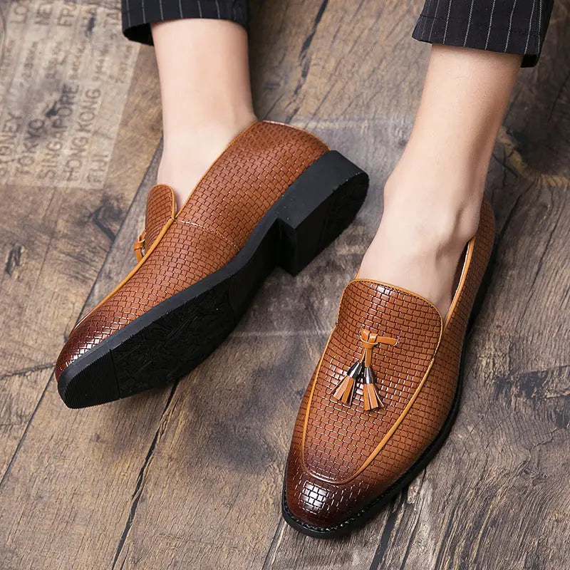 Pointed Men's Slip On Leather Shoes Beyond Trends Hub