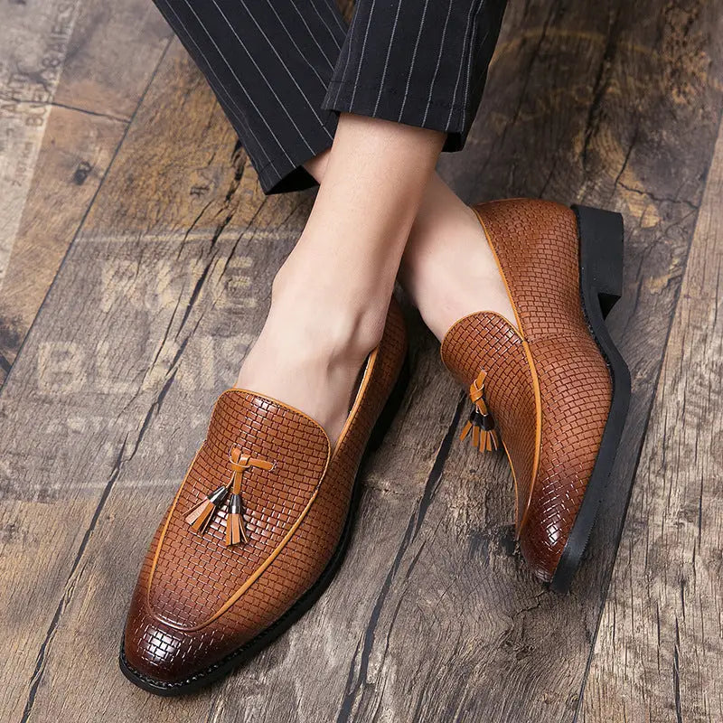 Pointed Men's Slip On Leather Shoes Beyond Trends Hub