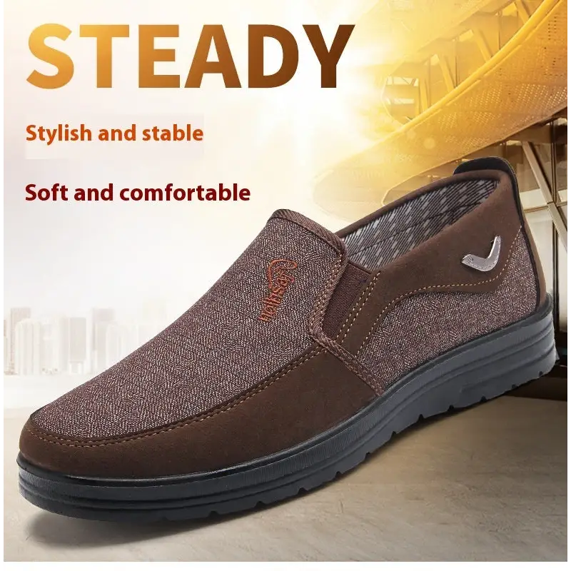 Polyurethane Old Beijing Cloth Shoes Plus Size Men