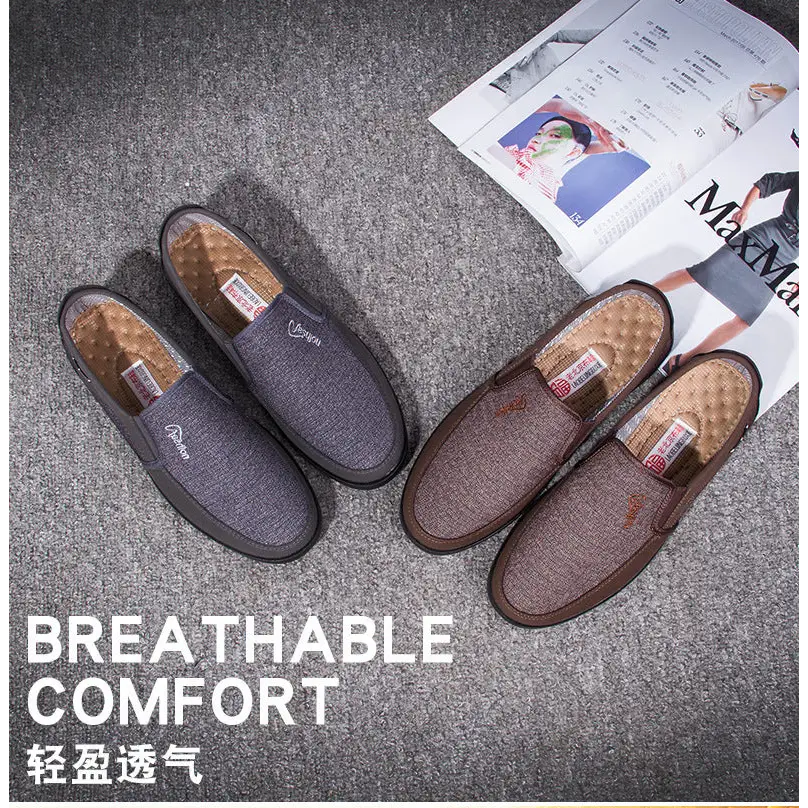 Polyurethane Old Beijing Cloth Shoes Plus Size Men
