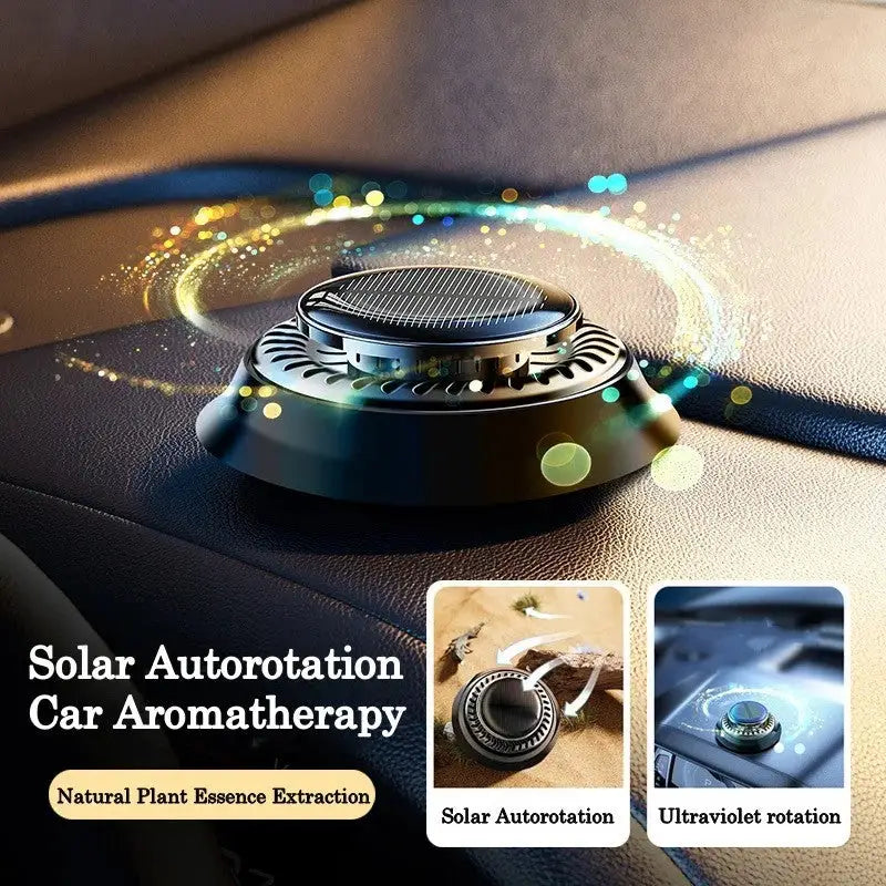 Portable Kinetic Car Air Freshener Solar Powered Double Ring Rotating Air Cleaner Perfume Fragrance Diffuser Beyond Trends Hub