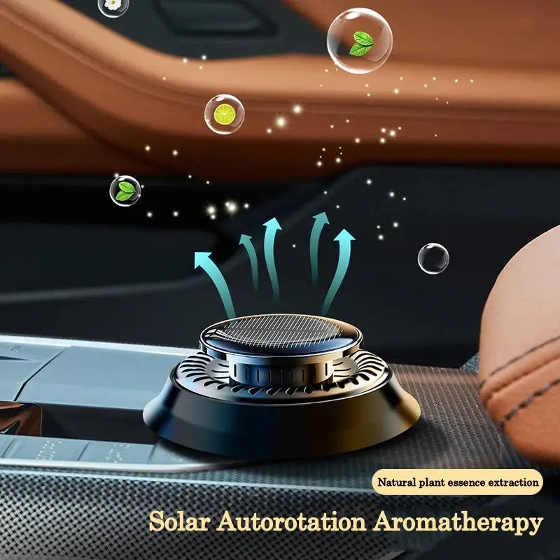 Portable Kinetic Car Air Freshener Solar Powered Double Ring Rotating Air Cleaner Perfume Fragrance Diffuser Beyond Trends Hub