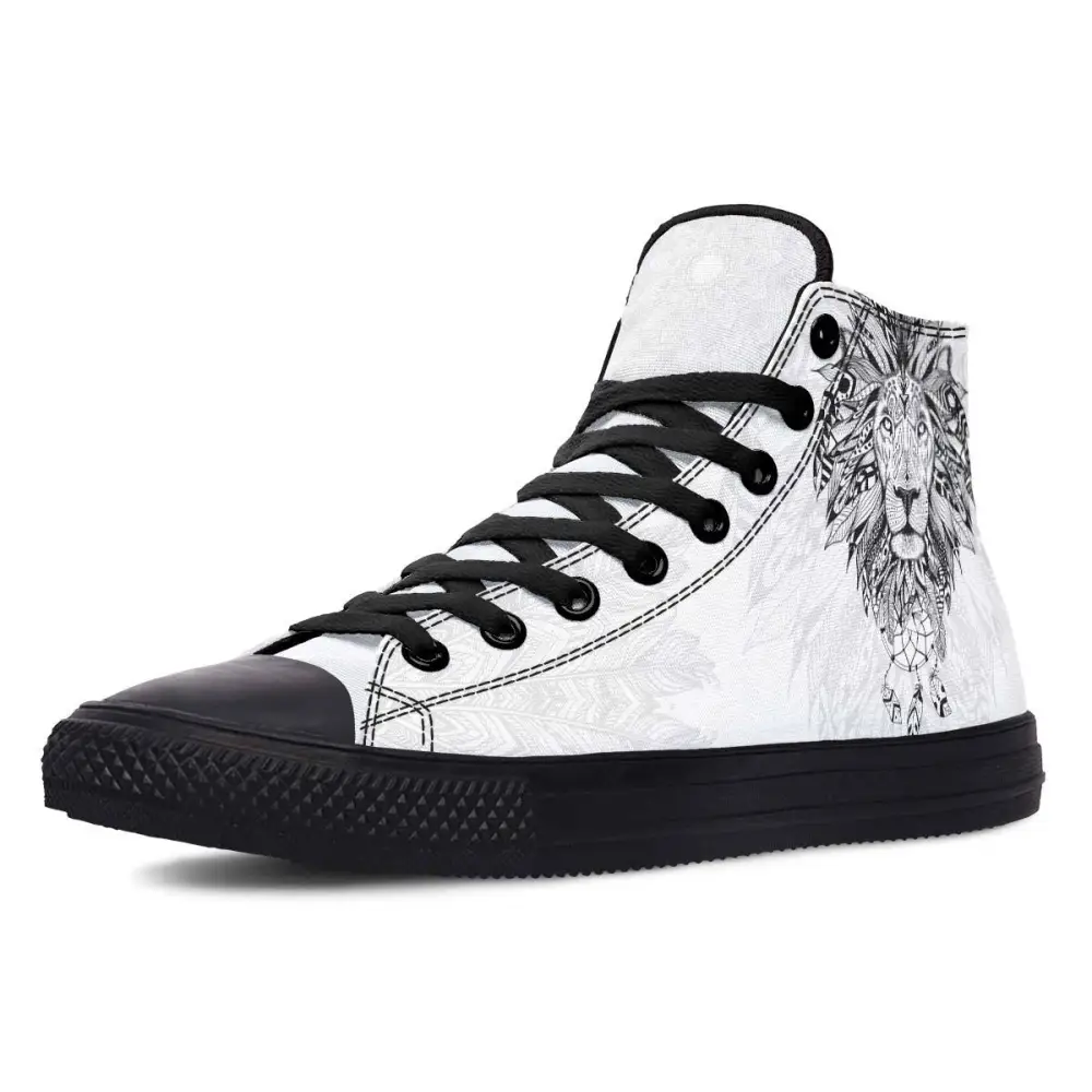 Printed Couple High-top Canvas Shoes