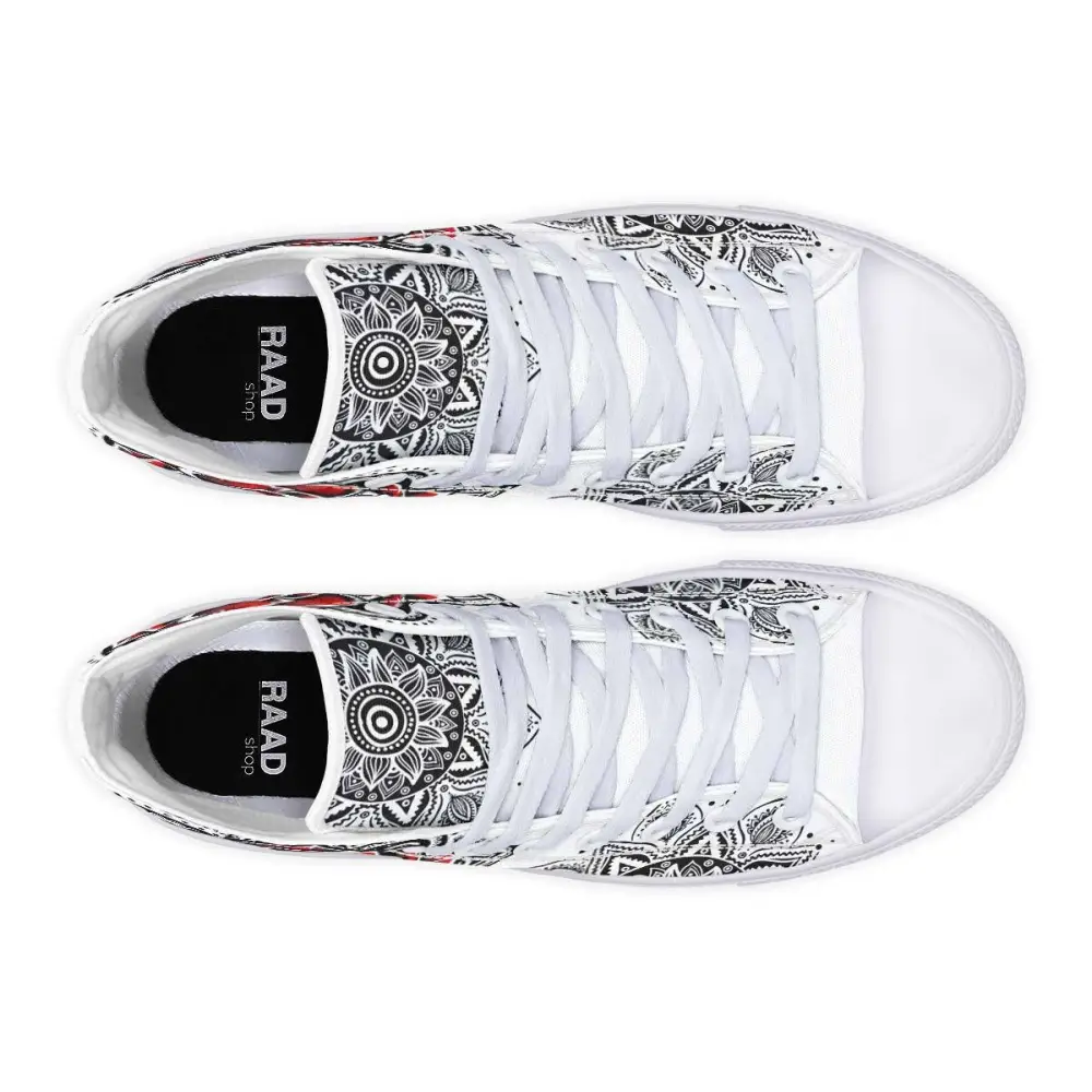Printed Couple High Top Canvas Shoes