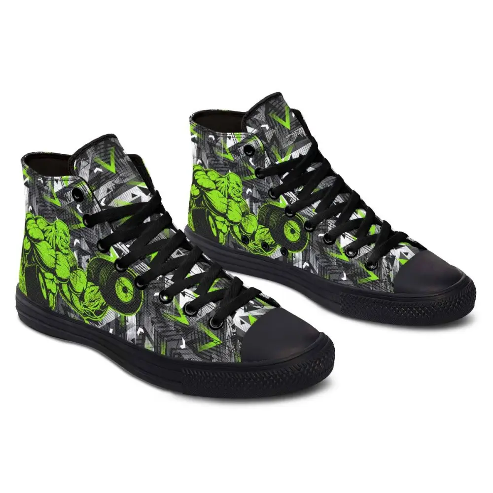 Printed Couple High-top Canvas Shoes