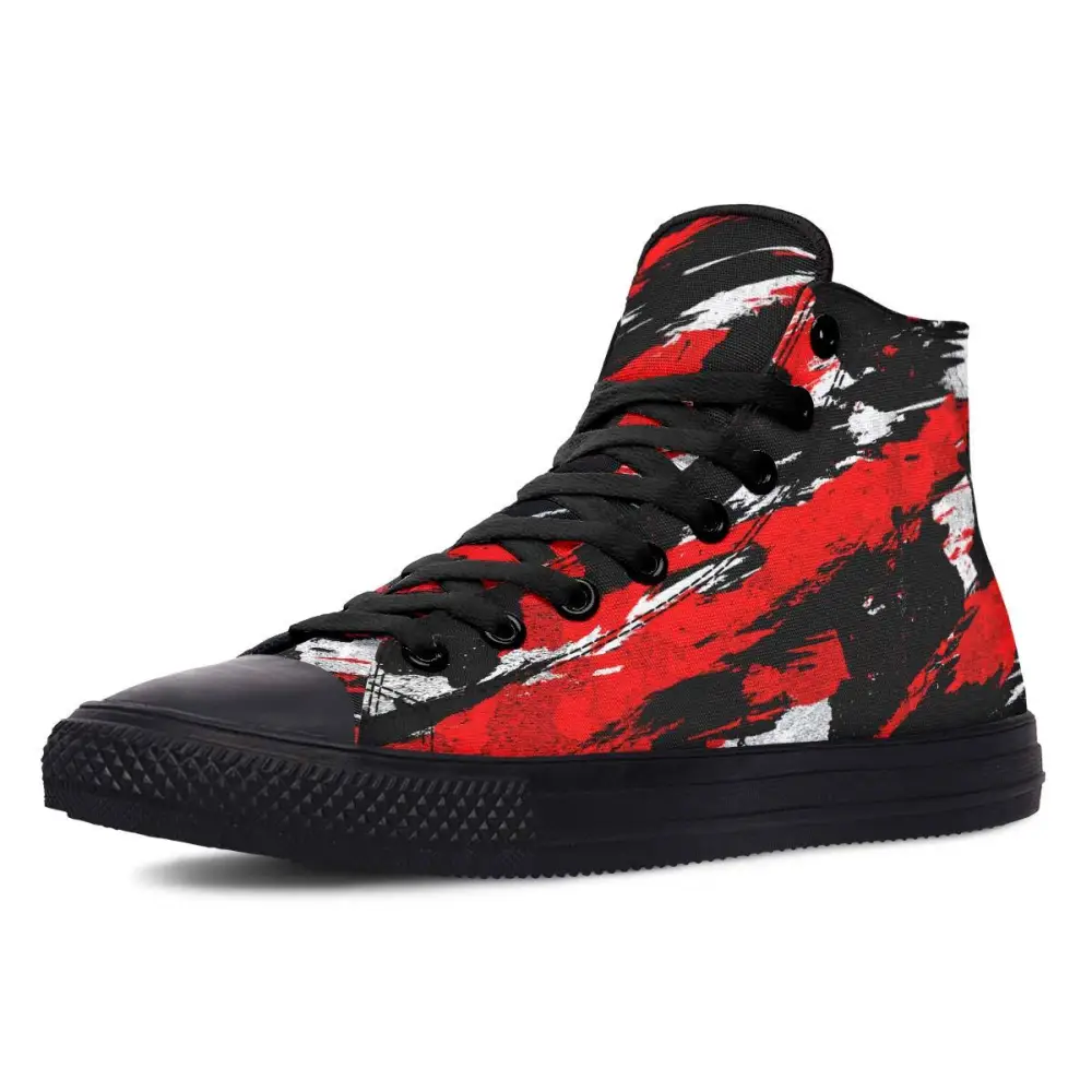 Printed Couple High Top Canvas Shoes