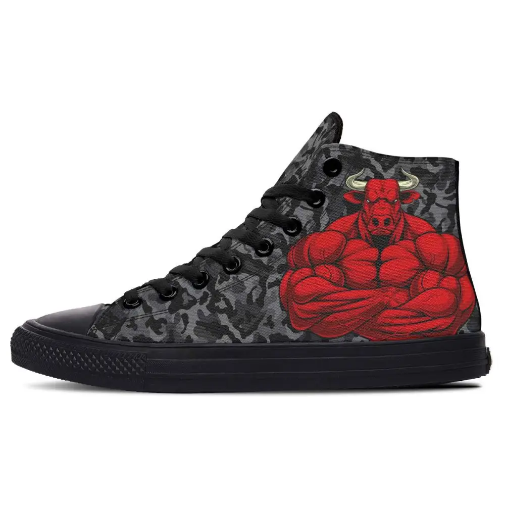 Printed Couple High Top Canvas Shoes
