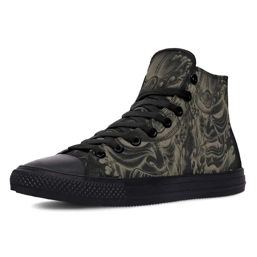 Printed Couple High Top Canvas Shoes
