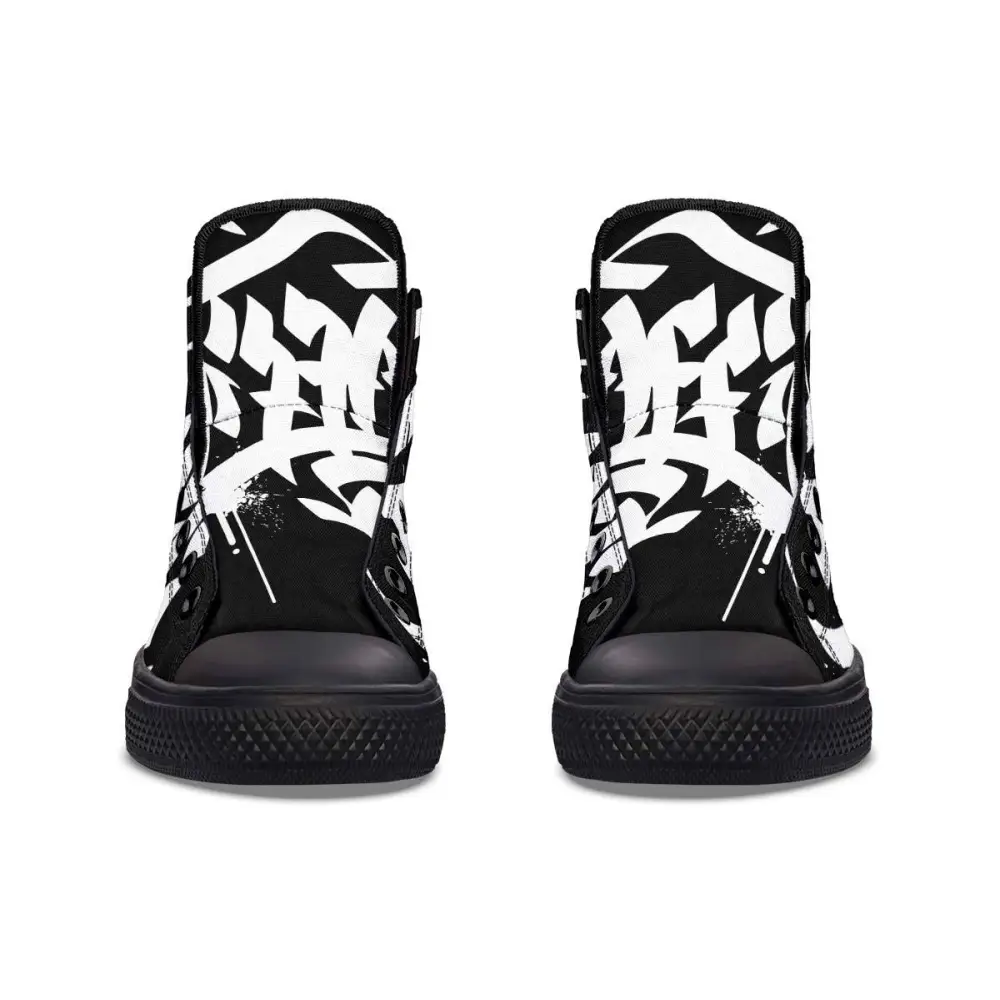 Printed Couple High Top Canvas Shoes