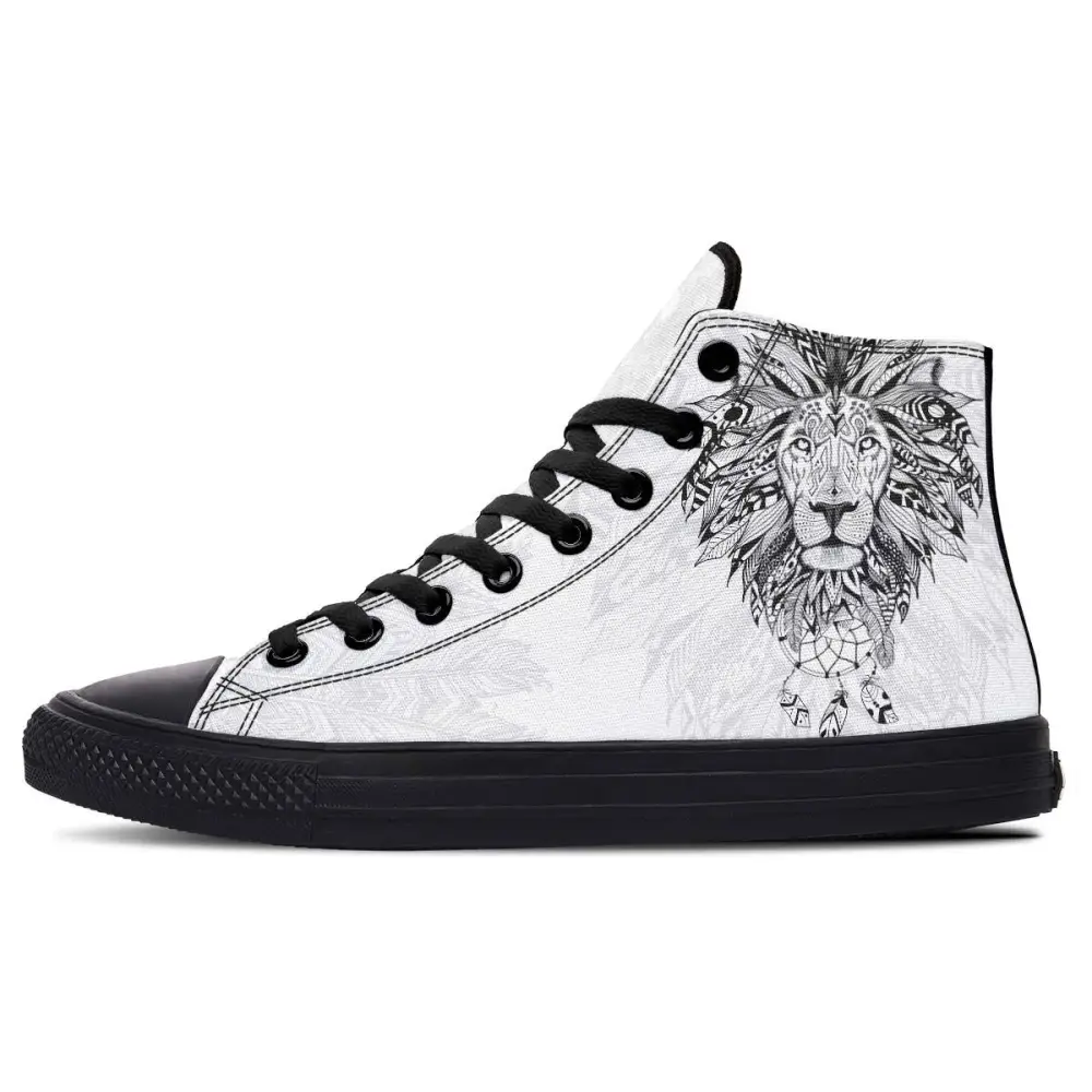 Printed Couple High-top Canvas Shoes