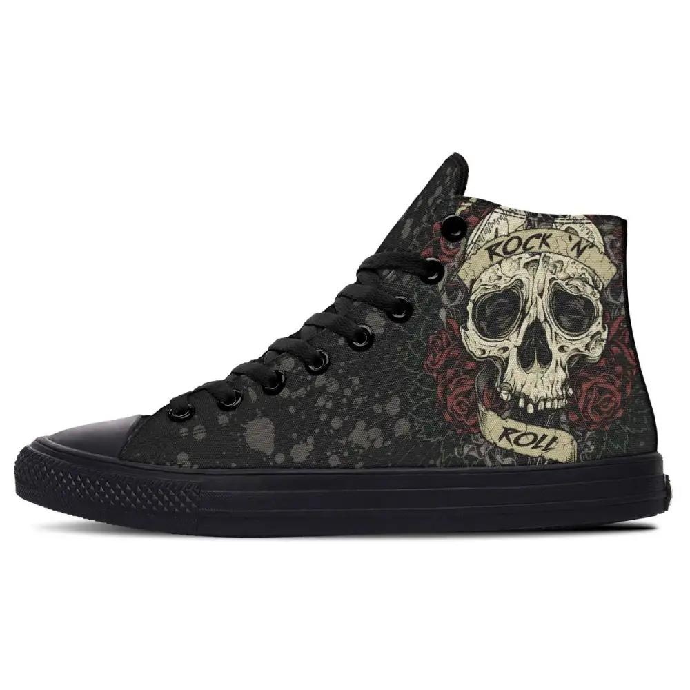 Printed Couple High-top Canvas Shoes