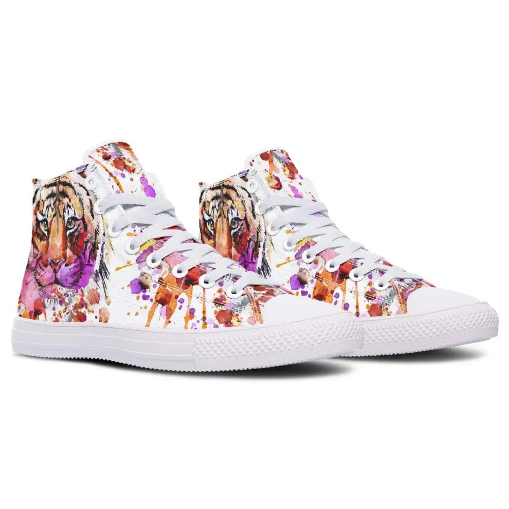 Printed Couple High-top Canvas Shoes