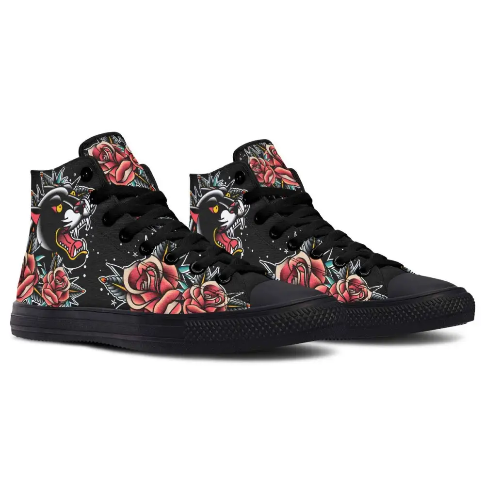 Printed Couple High-top Canvas Shoes