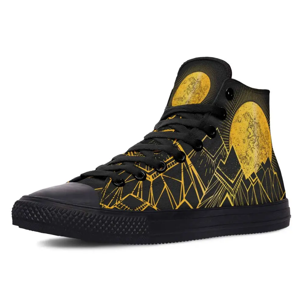 Printed Couple High-top Canvas Shoes
