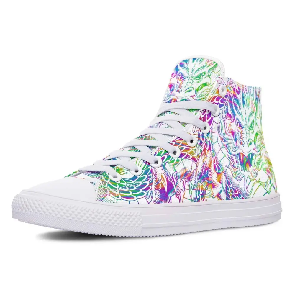 Printed Couple High-top Canvas Shoes