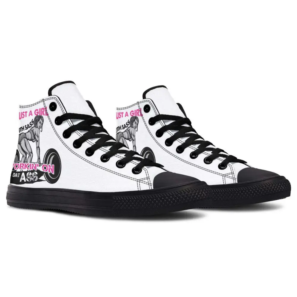 Printed Couple High Top Canvas Shoes