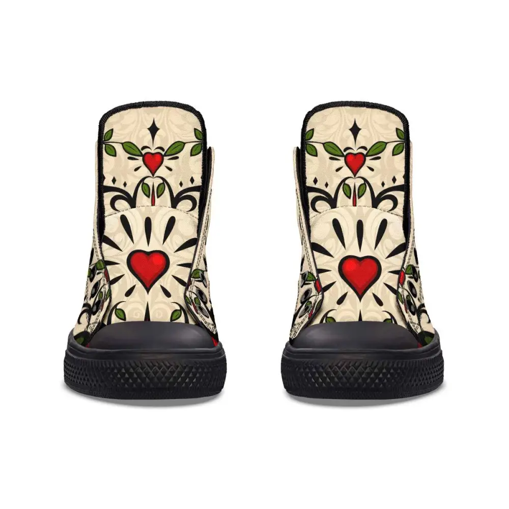 Printed Couple High Top Canvas Shoes