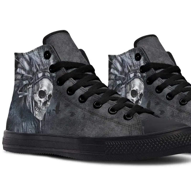 Printed Couple High-top Canvas Shoes