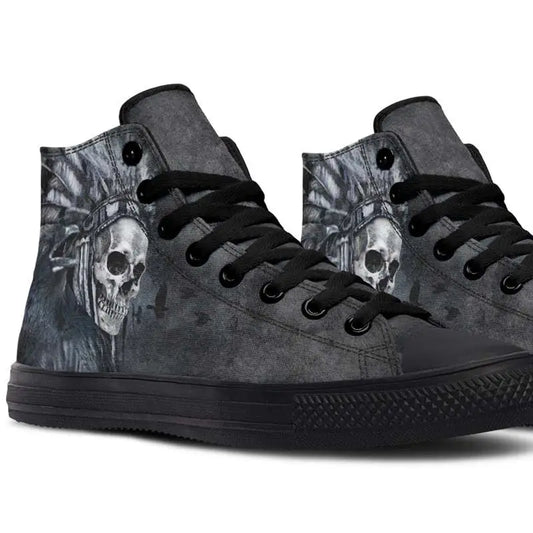 Printed Couple High-top Canvas Shoes