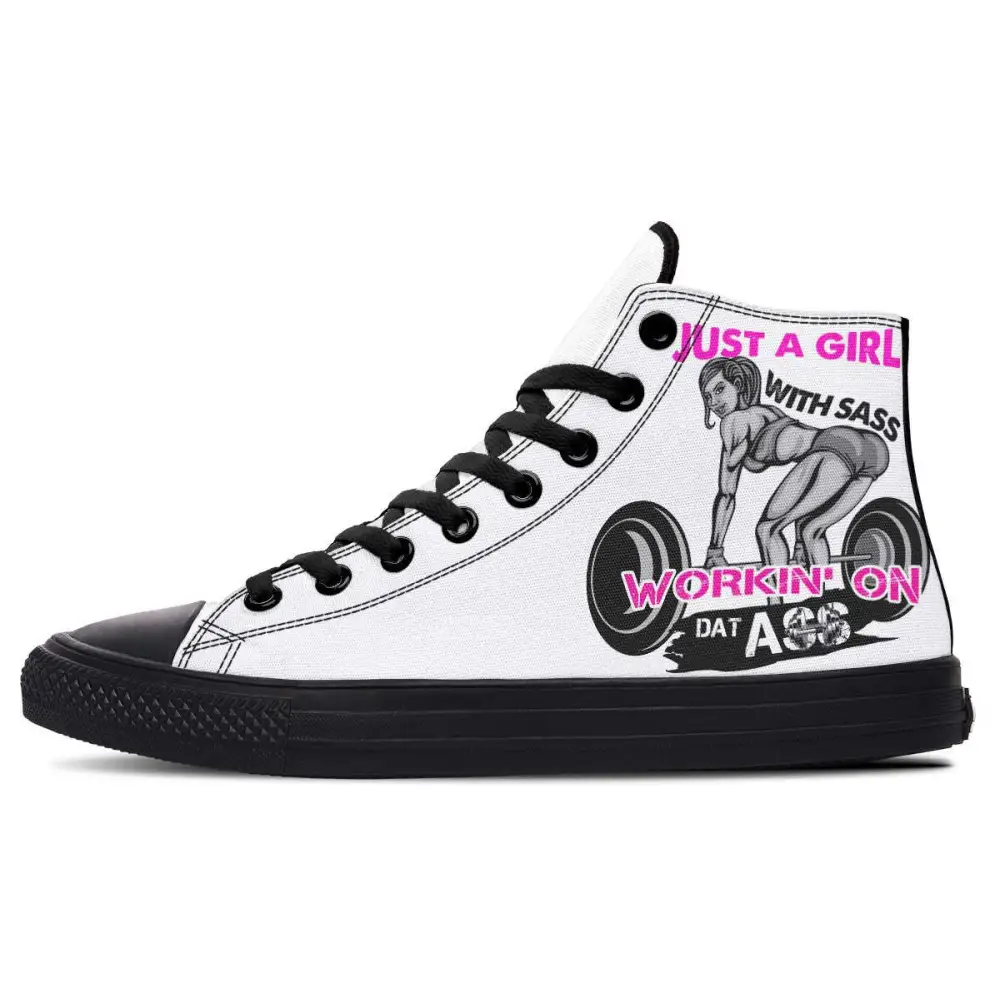 Printed Couple High Top Canvas Shoes