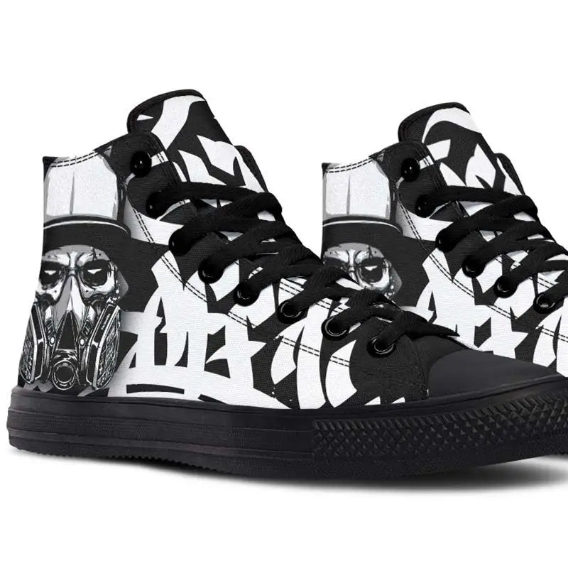 Printed Couple High Top Canvas Shoes