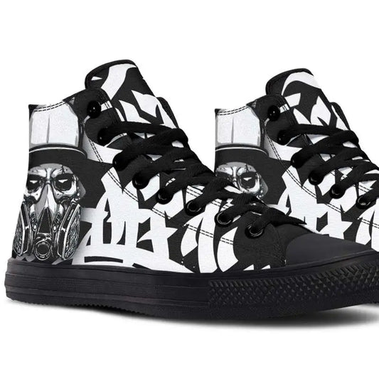 Printed Couple High Top Canvas Shoes