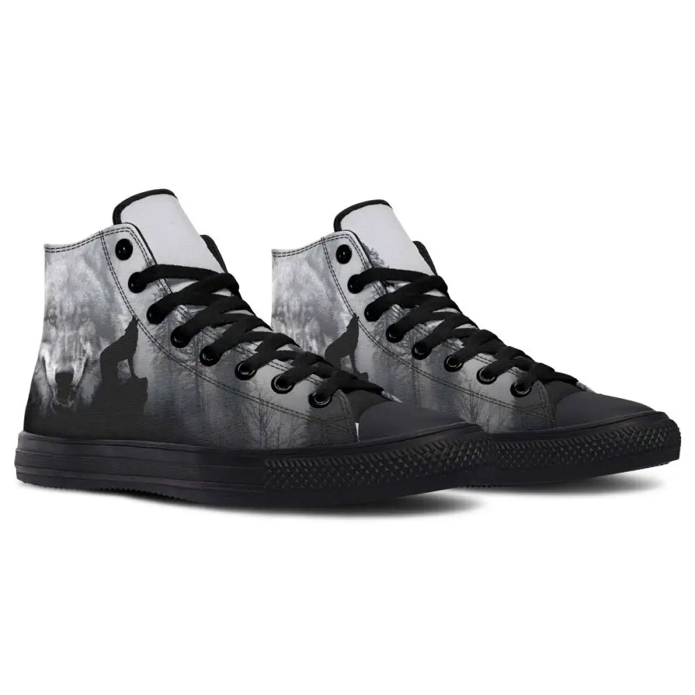 Printed Couple High-top Canvas Shoes