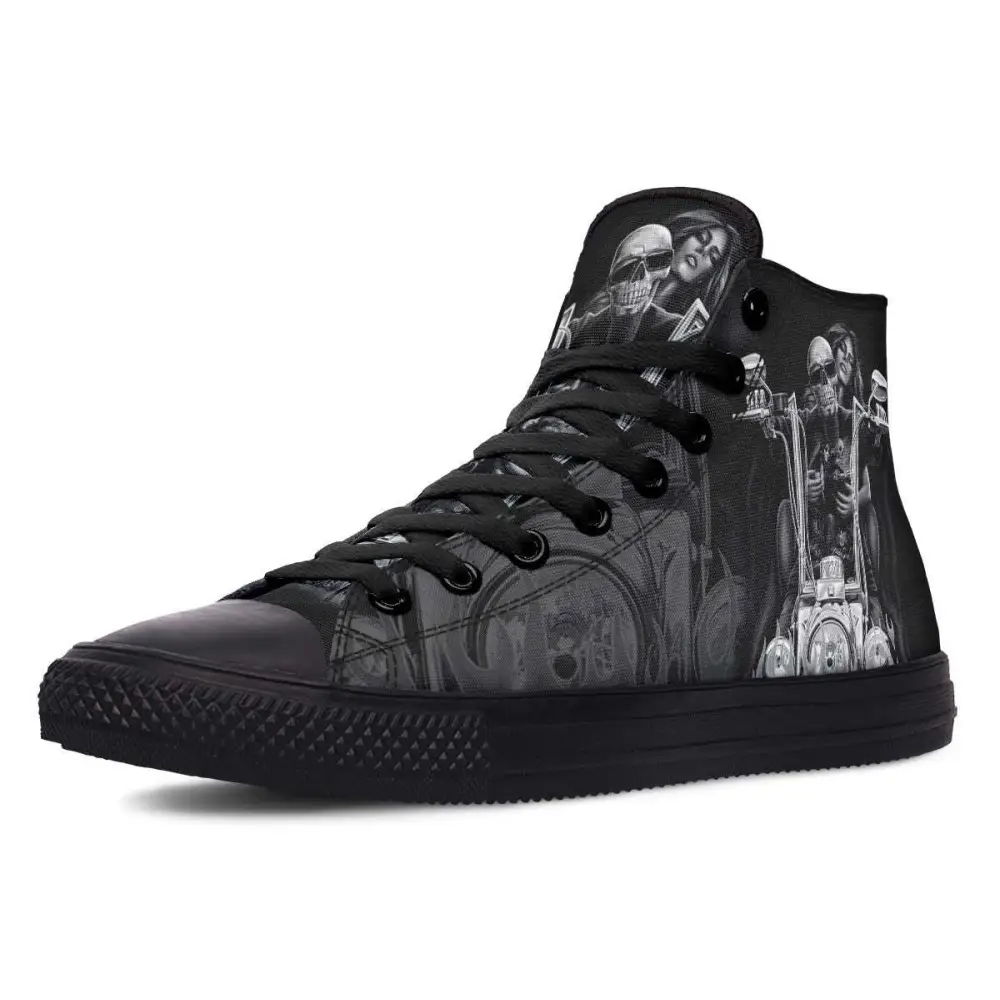 Printed Couple High-top Canvas Shoes