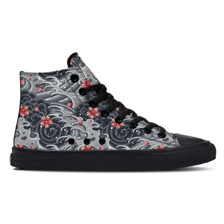 Printed Couple High-top Canvas Shoes