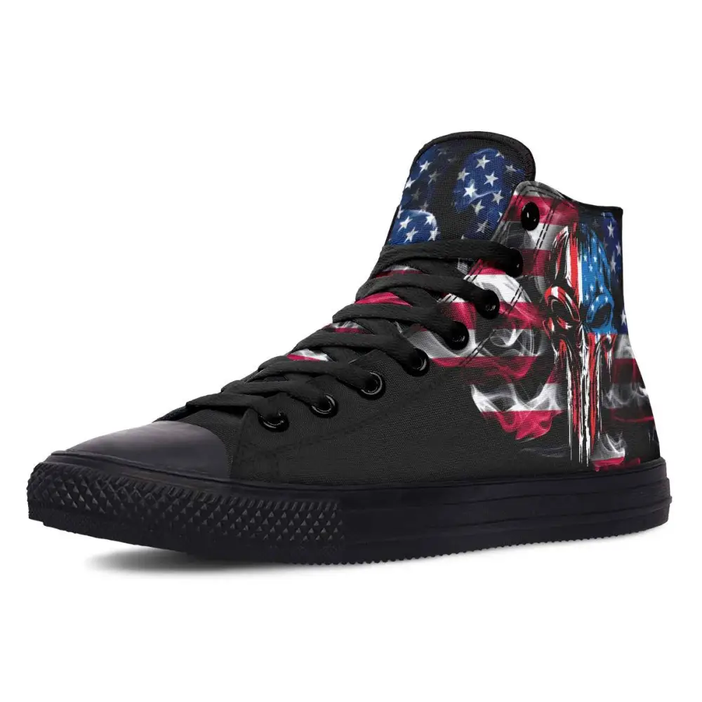 Printed Couple High Top Canvas Shoes