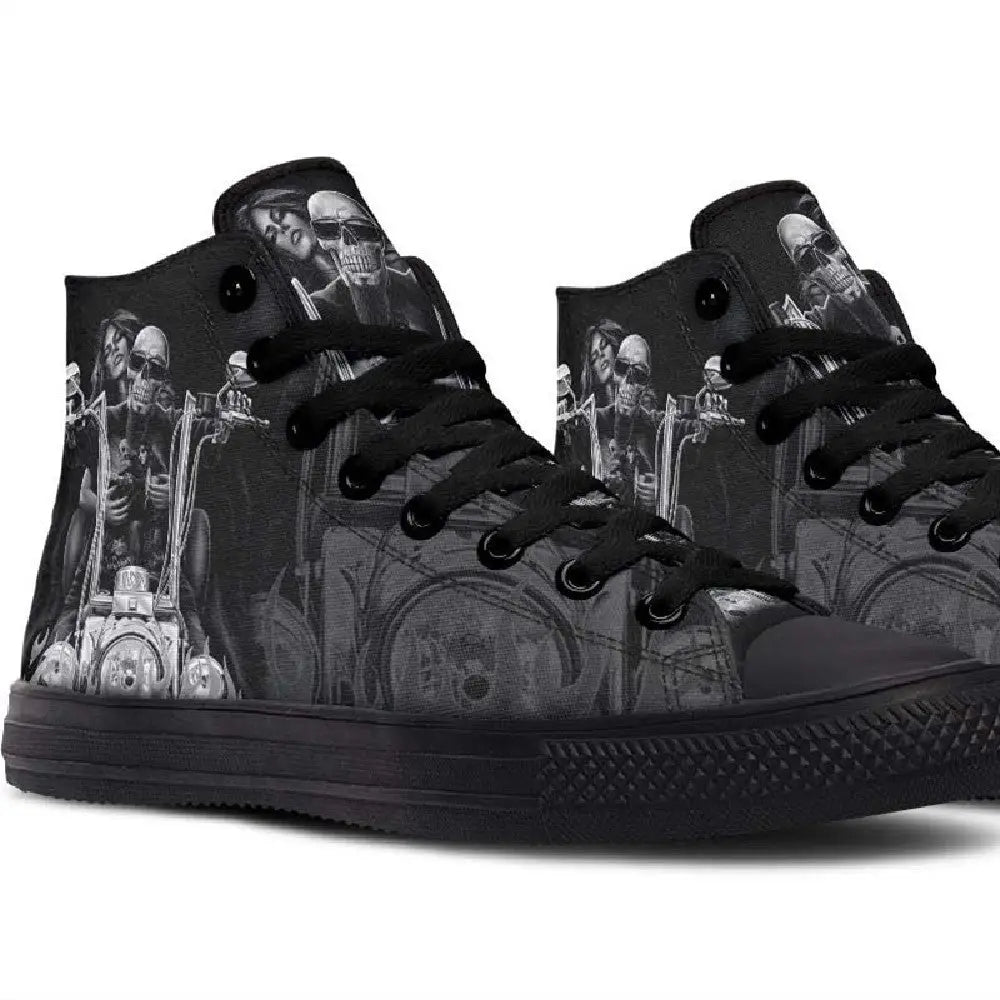 Printed Couple High-top Canvas Shoes