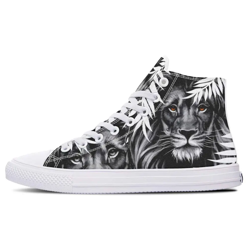 Printed Couple High-top Canvas Shoes