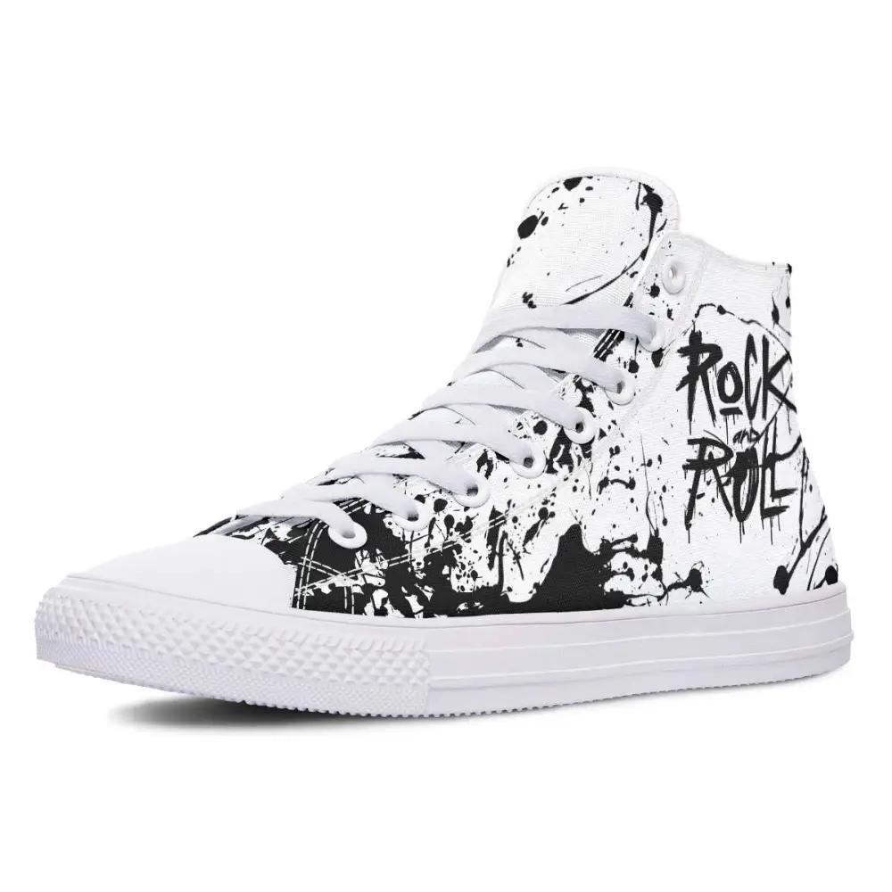 Printed Couple High-top Canvas Shoes