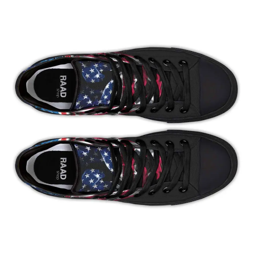 Printed Couple High Top Canvas Shoes