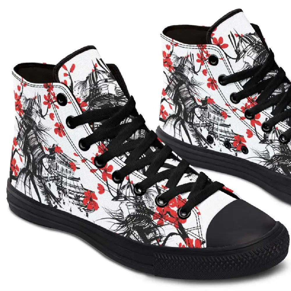 Printed Couple High-top Canvas Shoes