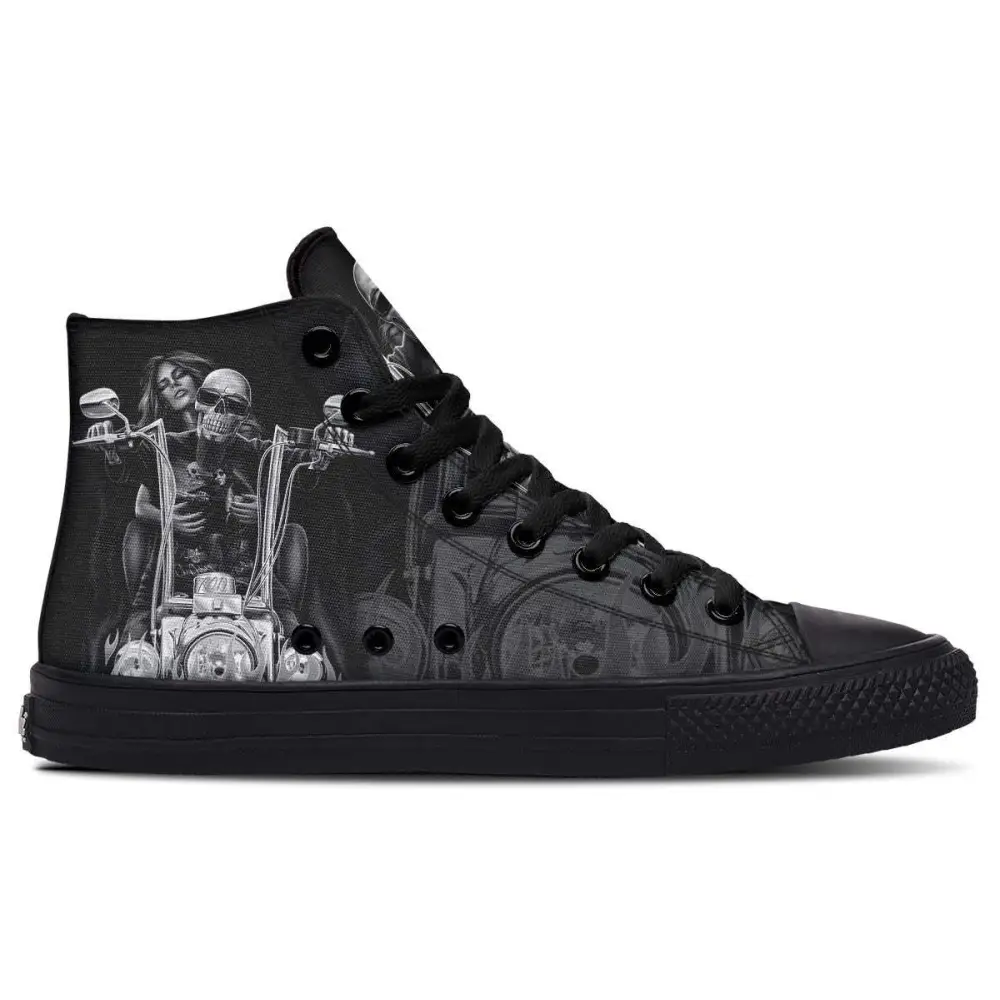 Printed Couple High-top Canvas Shoes