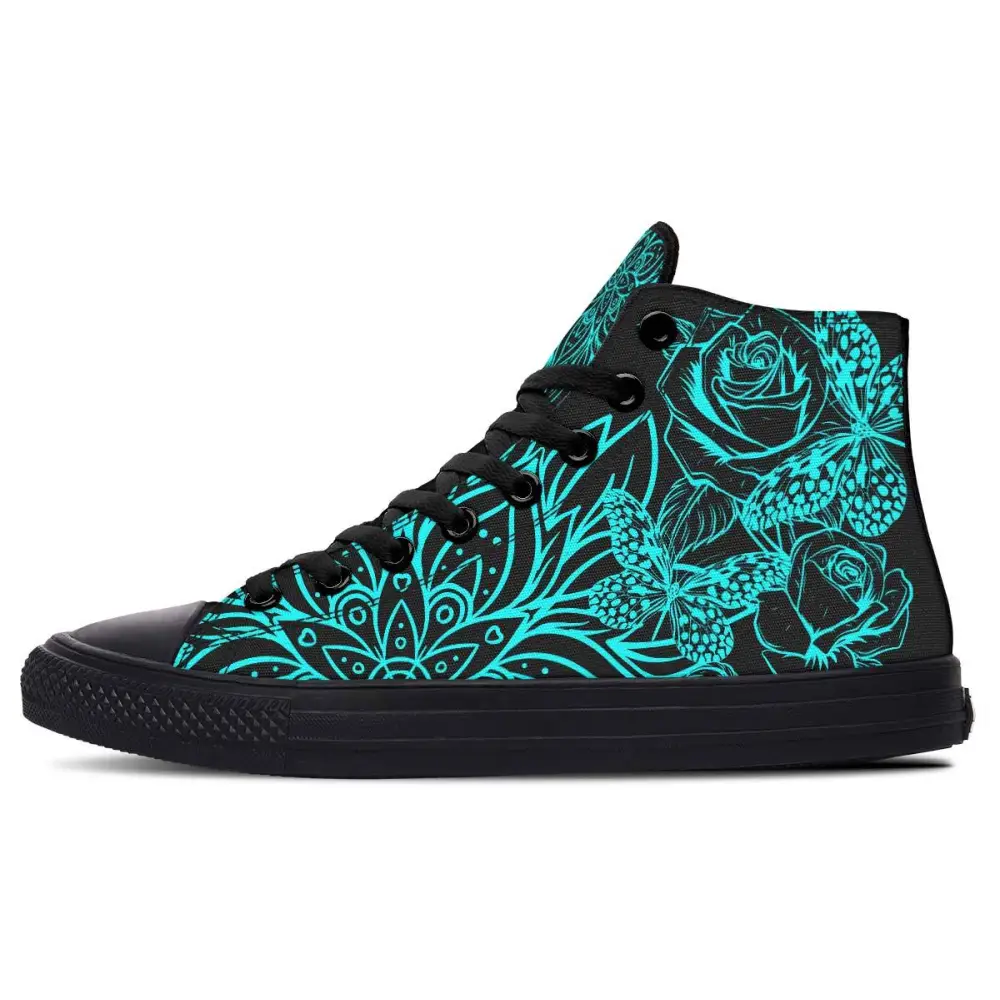 Printed Couple High-top Canvas Shoes