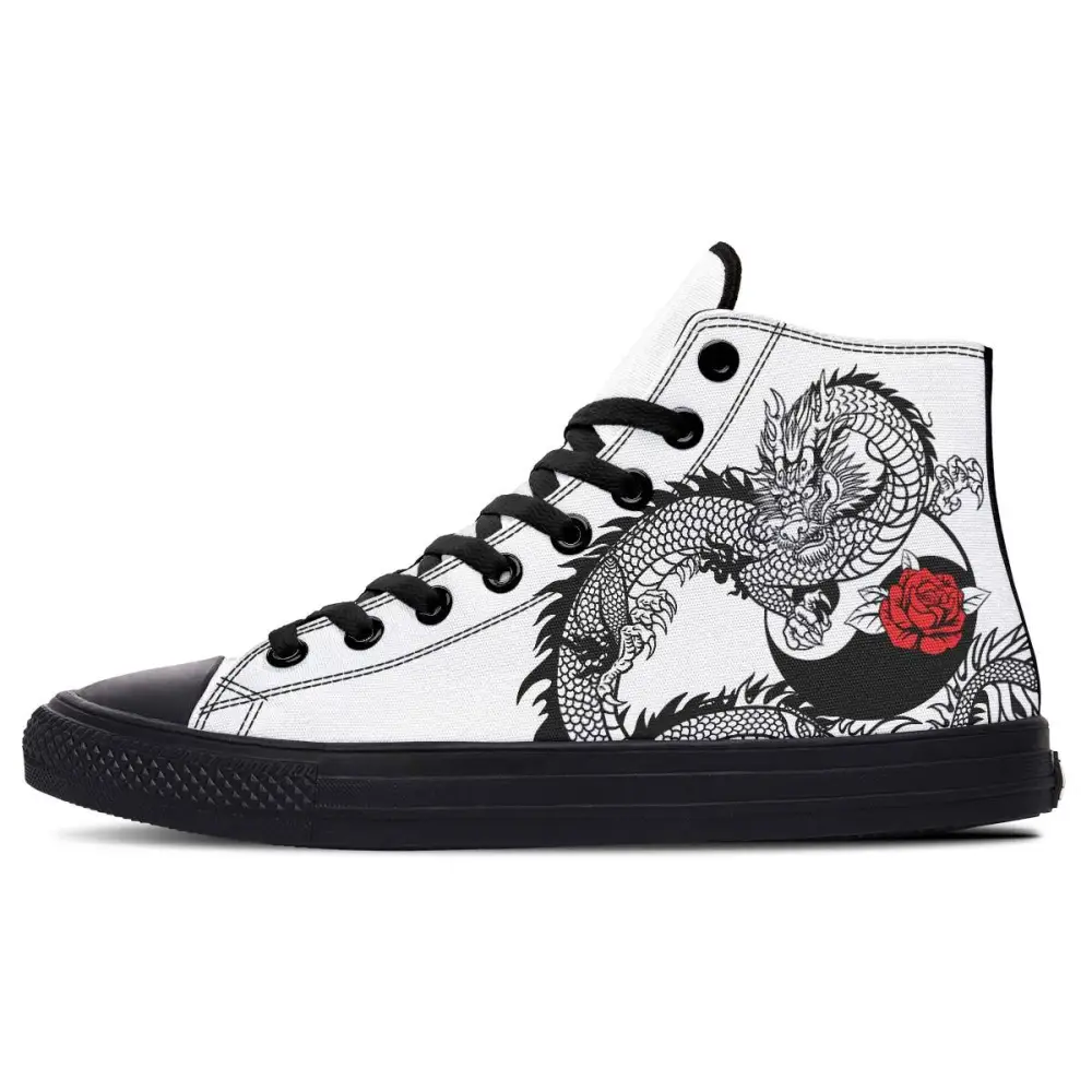 Printed Couple High-top Canvas Shoes
