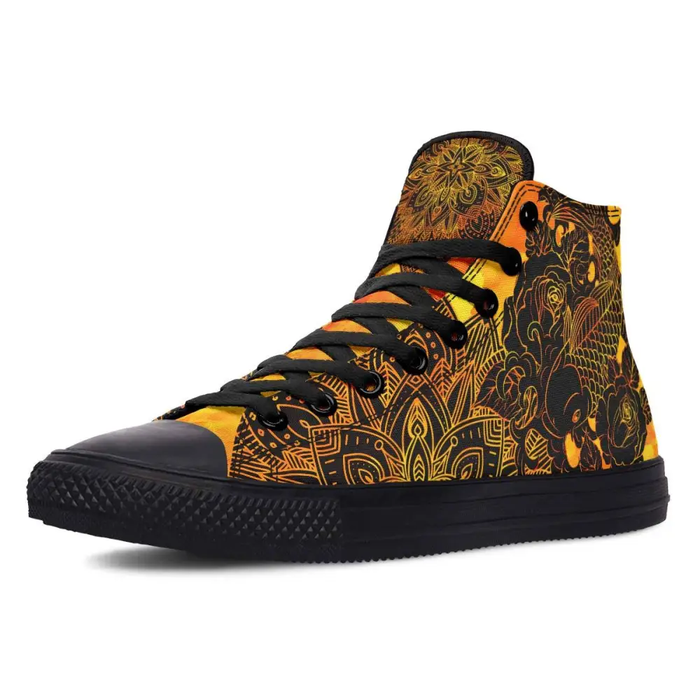 Printed Couple High-top Canvas Shoes