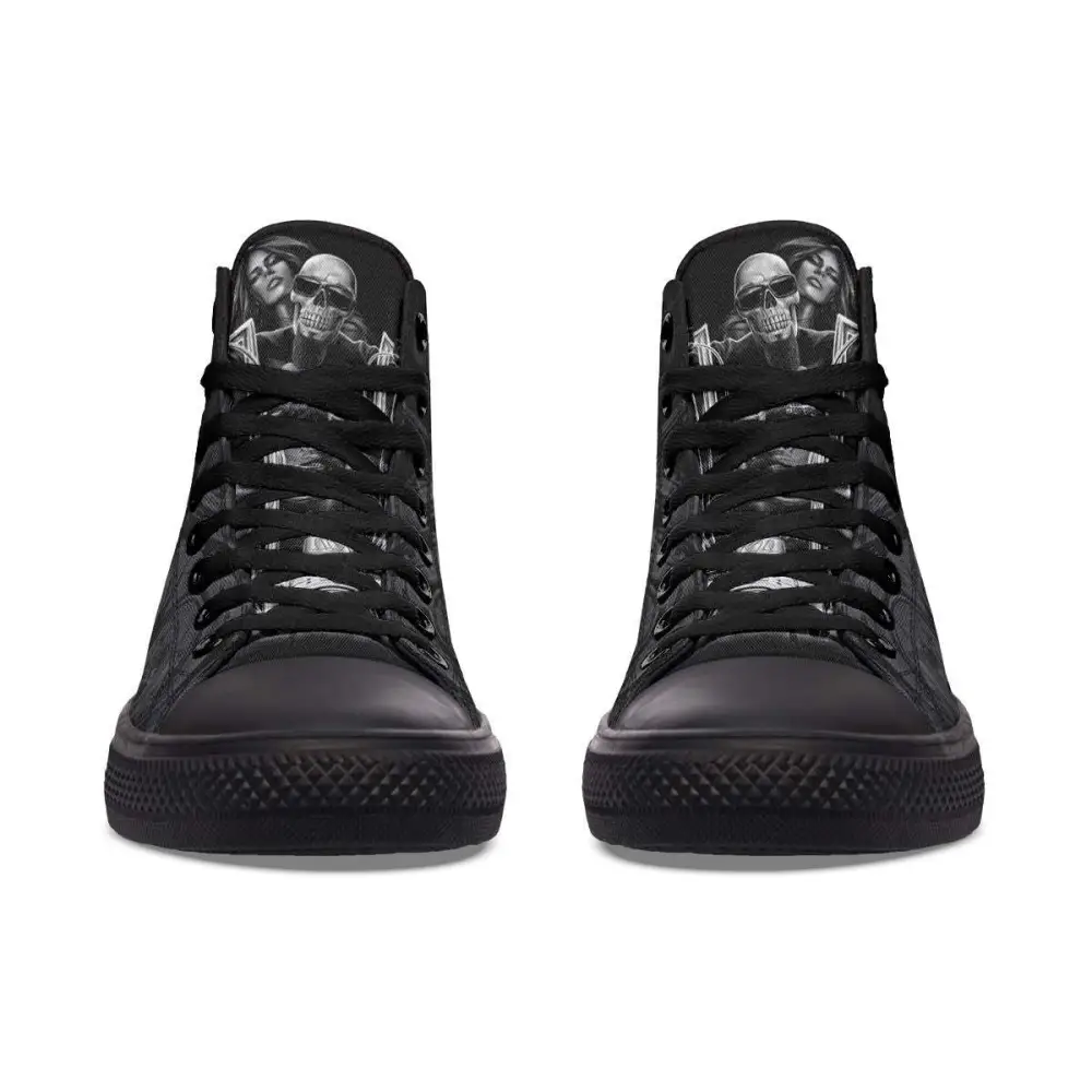 Printed Couple High-top Canvas Shoes