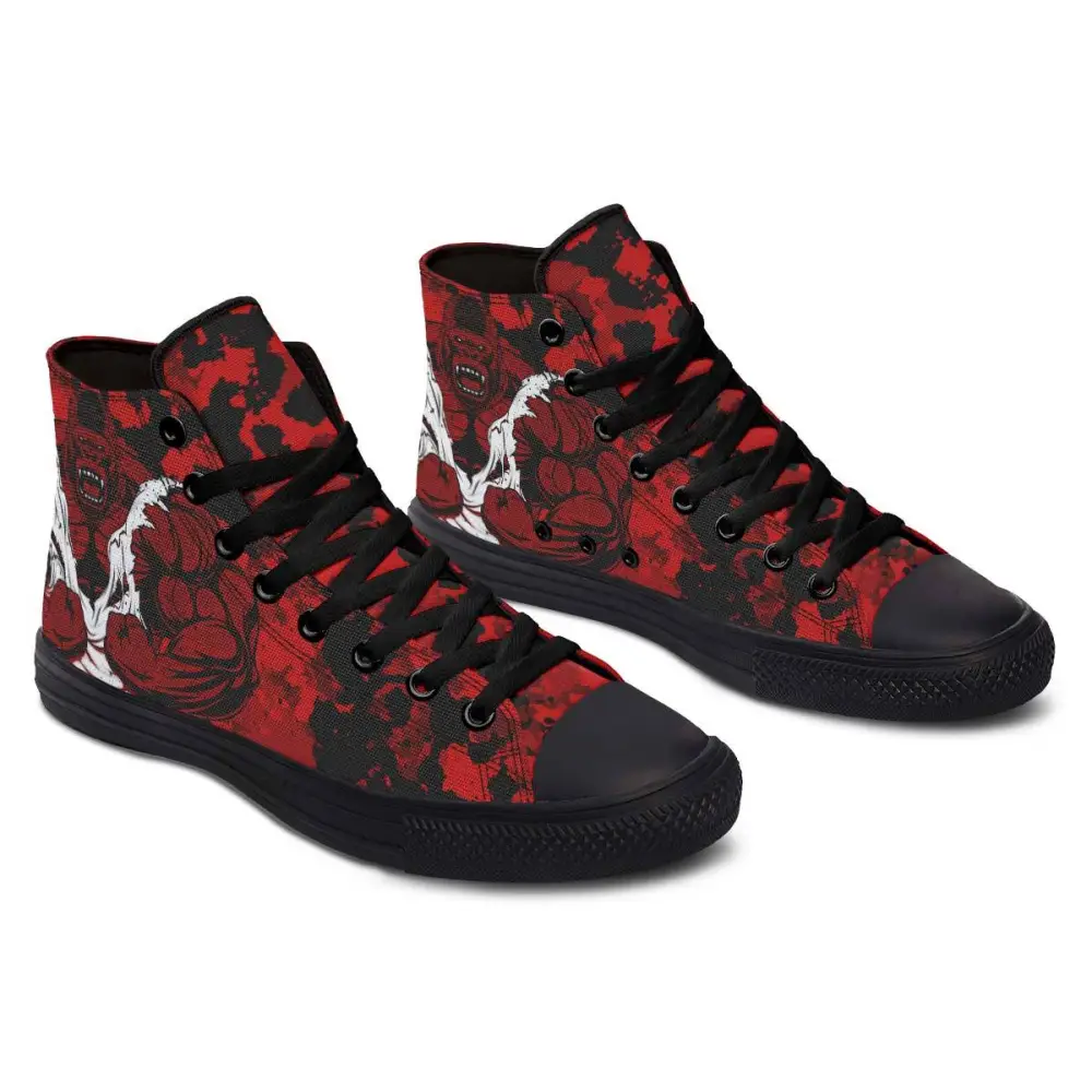 Printed Couple High Top Canvas Shoes