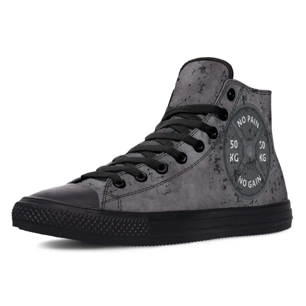 Printed Couple High-top Canvas Shoes